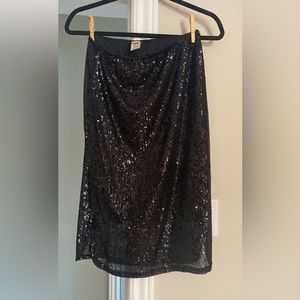 NWOT Black Sequin Skirt